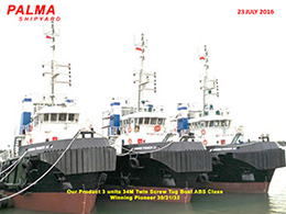 3 units 34M Twin Screw Tug Boat Exported to Guinea (West Africa)
